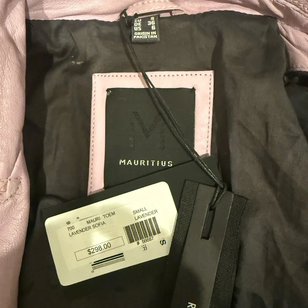 MAURITIUS SzS NWT Lavender/Purple Biker/Moto Jacket - Picture 4 of 6